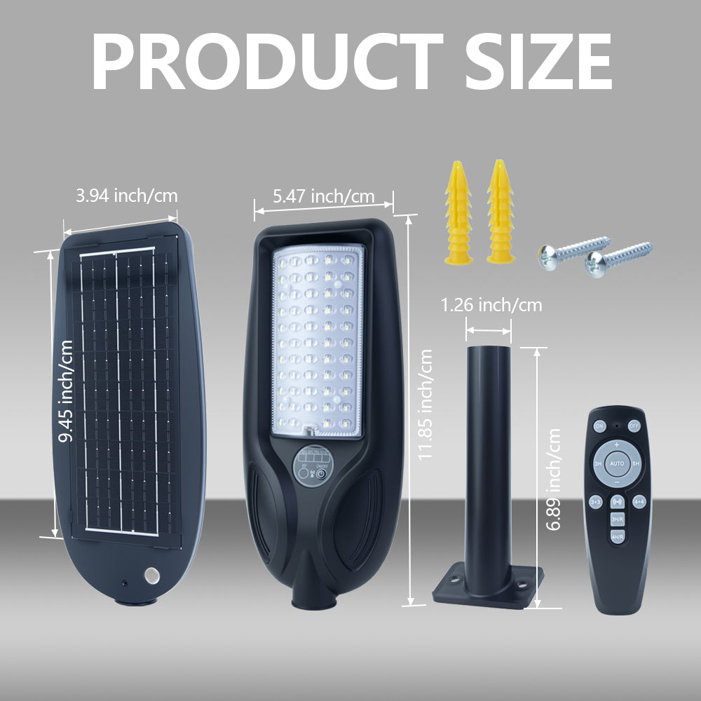 HQ SolarLighting Solar Street Lights Outdoor Lamp, 16000lm IP67 Waterproof Light with Anti Broken Remote Control Mounting Bracket, Dusk to Dawn Security Led Flood Light for Yard, Garden, etc HQ SolarLighting