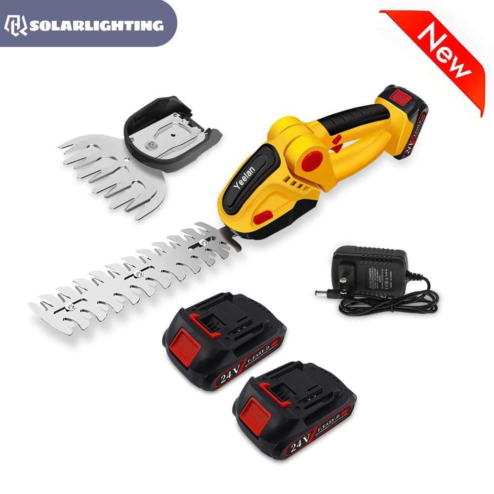 HQ SolarLighting Cordless Hedge Trimmer (+2 FREE Batteries) - HQ SolarLighting