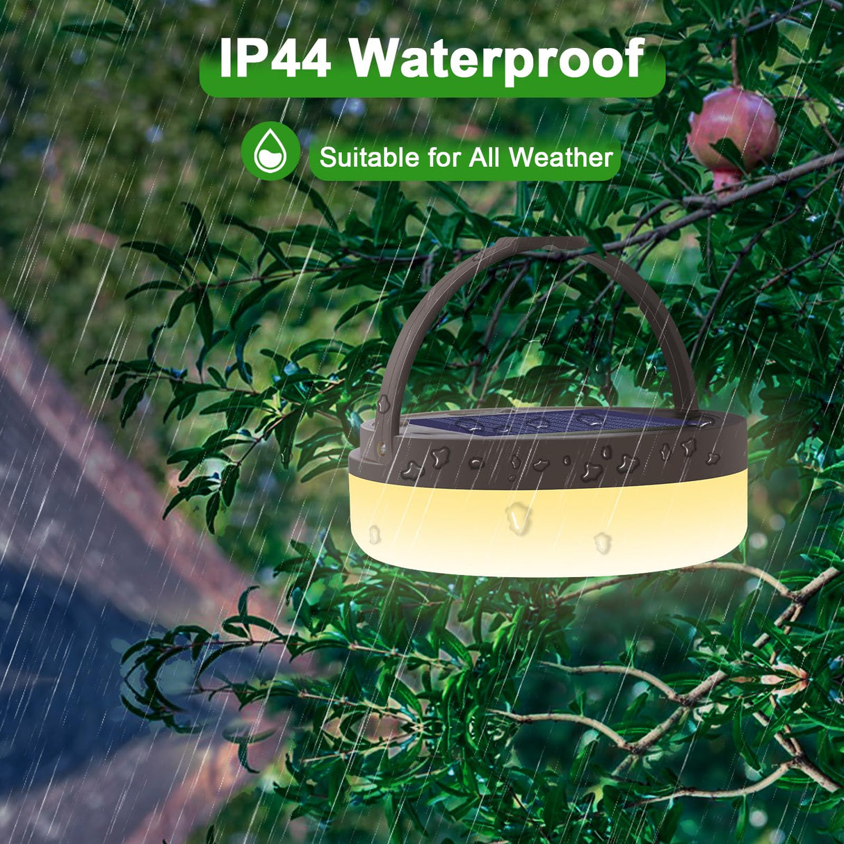 Solar Camping String Light, 12.8 M Solar Portable Waterproof Camping Lights with Remote, USB Type-C Rechargeable Portable Camping Lights with 8 Lighting Modes for Garden Party Decorations soga