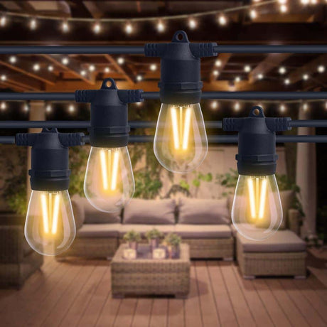 HQ SolarLighting 20M - 200M Connectable LED Festoon String Lights Party Lights Patio Lights Dimmable - HQ SolarLighting