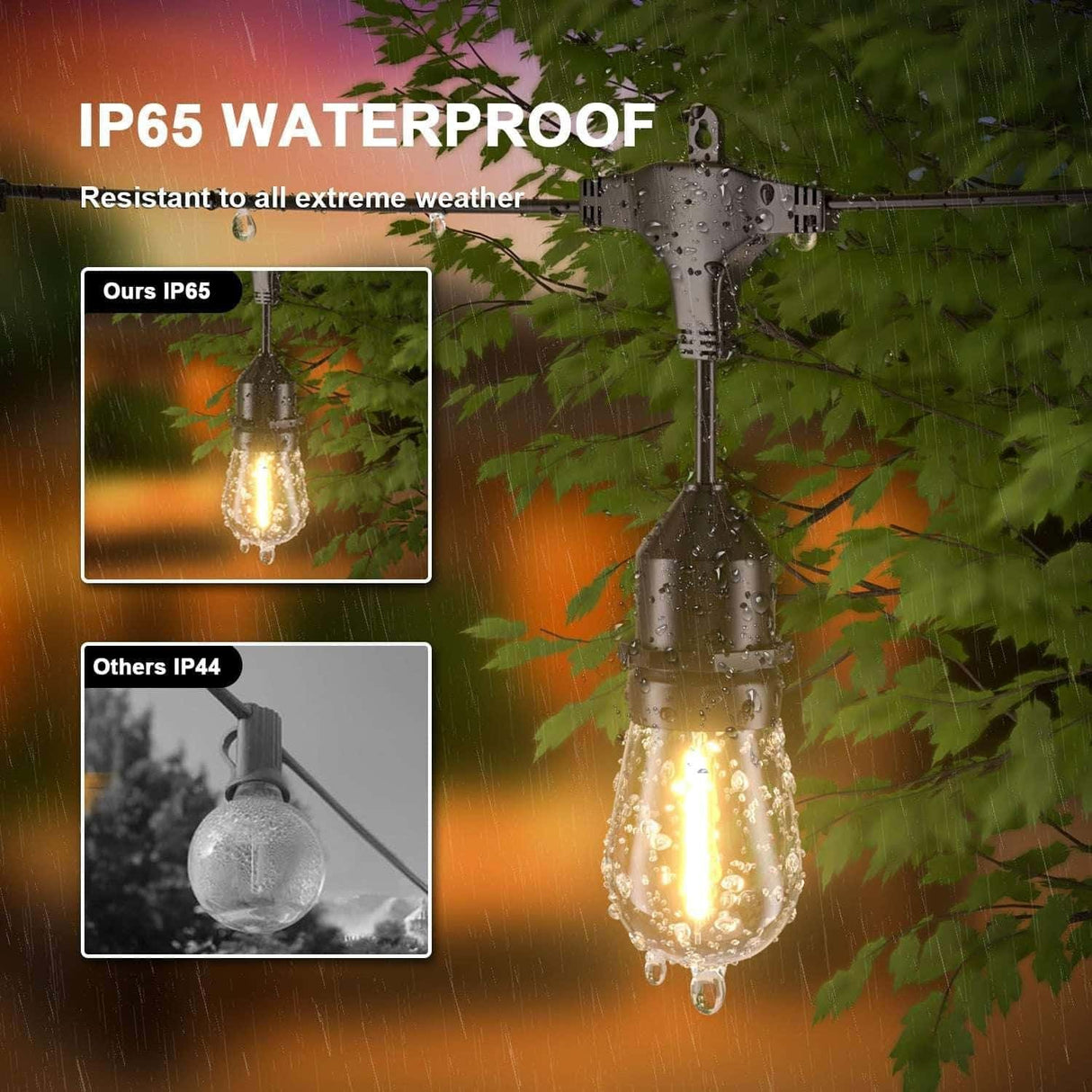 HQ SolarLighting 15M-240M Connectable LED Outdoor Festoon Lights Party Lights String Lights Dimmable - HQ SolarLighting