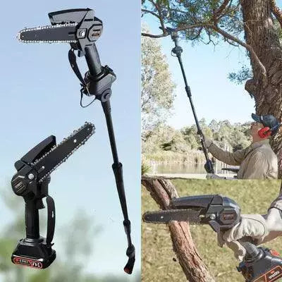 2 - in - 1 Cordless 6 - Inch Telescopic Chainsaw (+2 FREE Batteries) - HQ SolarLighting