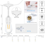 HQ SolarLighting 15M-240M Connectable LED Outdoor Festoon Lights Party Lights String Lights Dimmable HQ SolarLighting