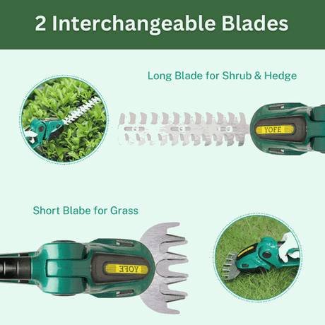 HQ SolarLighting Cordless Hedge Trimmer (+2 FREE Batteries) - HQ SolarLighting