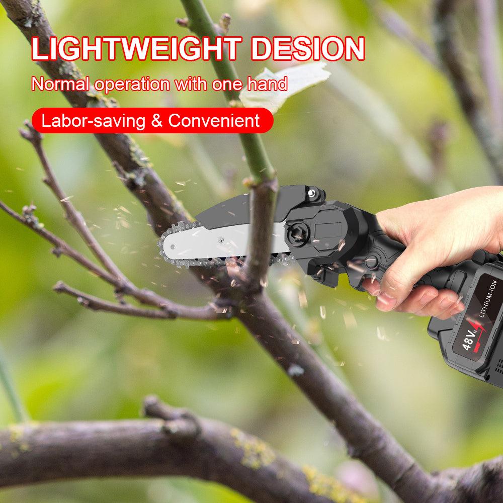 HQ SolarLighting 6" Cordless Electric Chainsaw + (2 FREE Batteries)