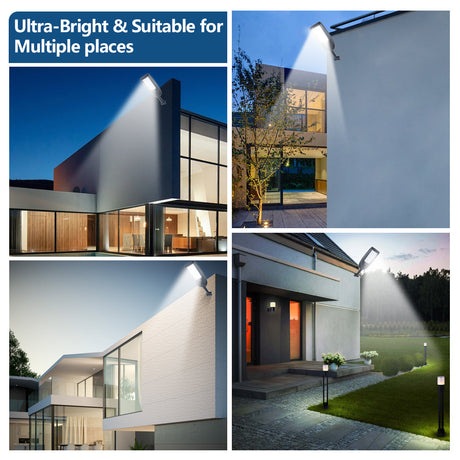 HQ SolarLighting Solar Street Lights Outdoor Lamp, 16000lm IP67 Waterproof Light with Anti Broken Remote Control Mounting Bracket, Dusk to Dawn Security Led Flood Light for Yard, Garden, etc HQ SolarLighting
