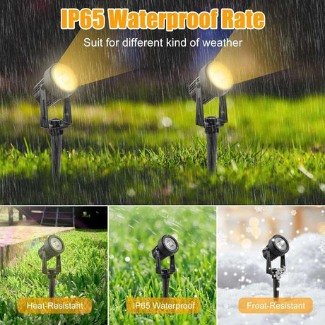HQ SolarLighting Solar Spotlights Outdoor Garden Lights for Garden Yard Path Driveway Porch Walkway - HQ SolarLighting