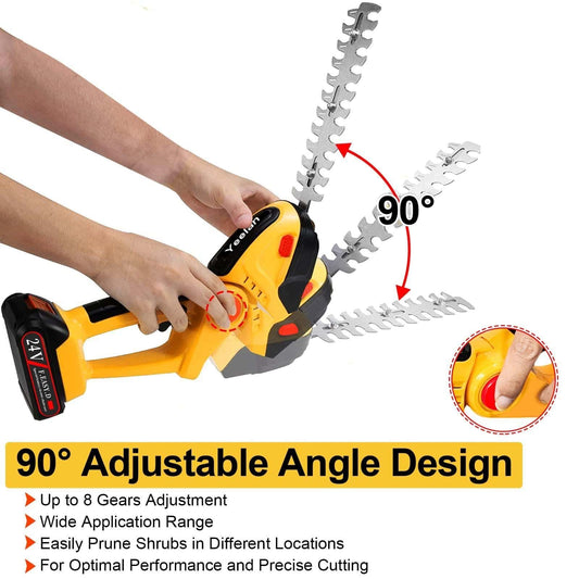 HQ SolarLighting Cordless Hedge Trimmer (+2 FREE Batteries) - HQ SolarLighting