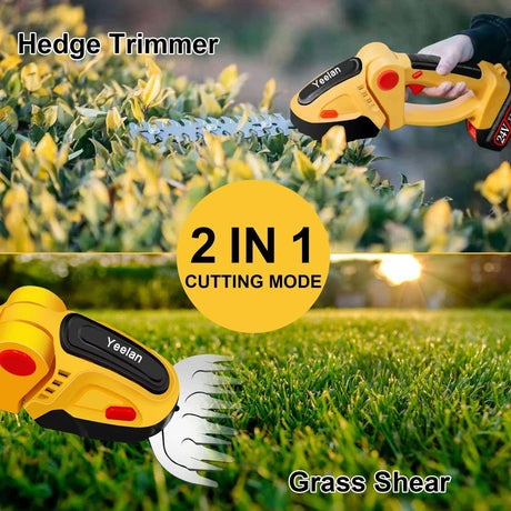 HQ SolarLighting Cordless Hedge Trimmer (+2 FREE Batteries) - HQ SolarLighting