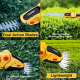 HQ SolarLighting Cordless Hedge Trimmer (+2 FREE Batteries) - HQ SolarLighting