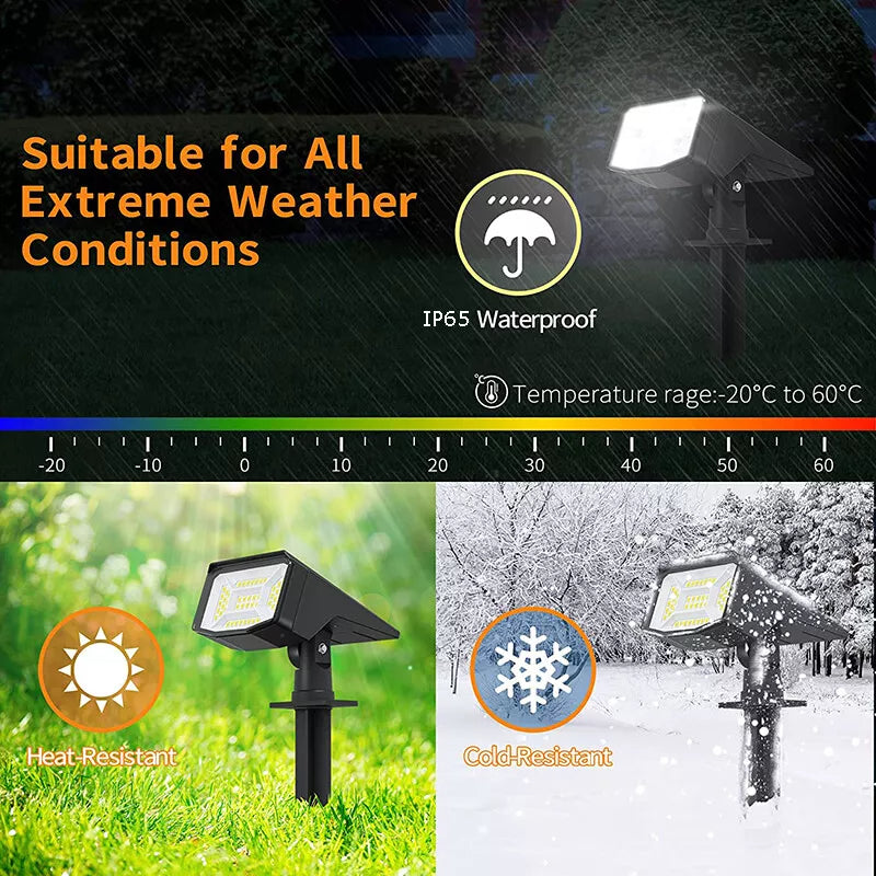 Solar Landscape Spot Lights Outdoor, IP65 Waterproof, Lights for Garden Gate Yard Garage Pathway Outside with 3 Lighting Modes [Warm White] soga