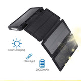 HQ SolarLighting Solar Charging Portable 20000mAh Power Bank Folding Solar Panels For Phones and Tablets - Hot products