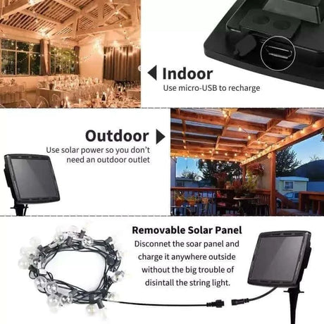 HQ Solar Lighting LED Dimmable Solar G40 Garden Light