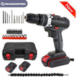 HQ SolarLighting CORDLESS DRILL HEAVY DUTY IMPACT DRIVER KIT BRUSHLESS HAMMER + 2 BATTERIES KIT - Hot products