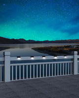 Solar Deck Lights Outdoor – 4 Pack Waterproof LED Step Lights for Fence, Stairs, Patio