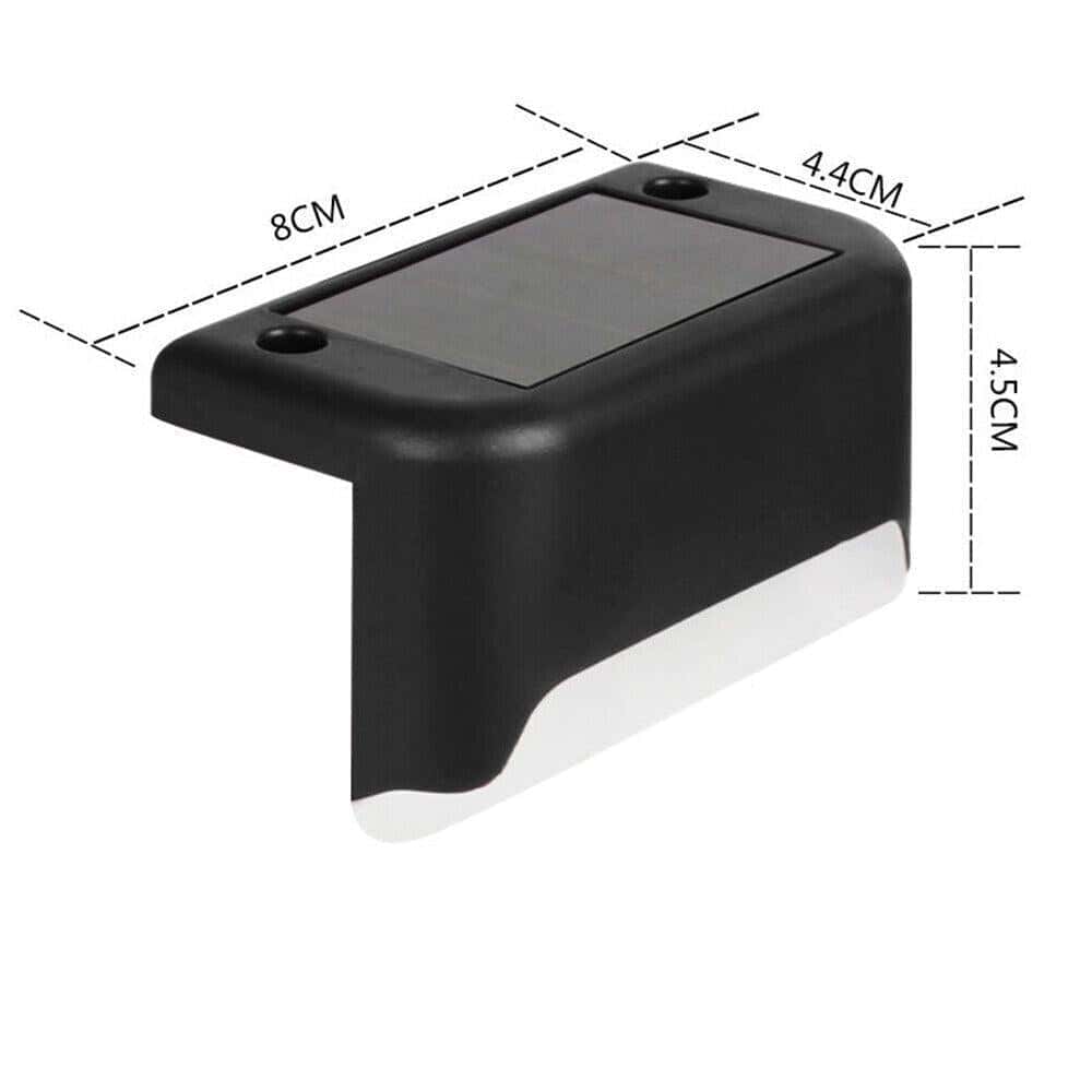 Solar Deck Lights Outdoor – 4 Pack Waterproof LED Step Lights for Fence, Stairs, Patio