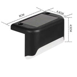 Solar Deck Lights Outdoor – 4 Pack Waterproof LED Step Lights for Fence, Stairs, Patio