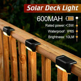 Solar Deck Lights Outdoor – 4 Pack Waterproof LED Step Lights for Fence, Stairs, Patio