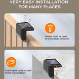 Solar Deck Lights Outdoor – 4 Pack Waterproof LED Step Lights for Fence, Stairs, Patio