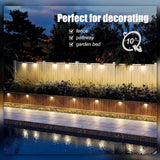 Solar Deck Lights Outdoor – 4 Pack Waterproof LED Step Lights for Fence, Stairs, Patio