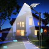 HQ SolarLighting Solar Street Lights Outdoor Lamp, 16000lm IP67 Waterproof Light with Anti Broken Remote Control Mounting Bracket, Dusk to Dawn Security Led Flood Light for Yard, Garden, etc hqsolarlighting