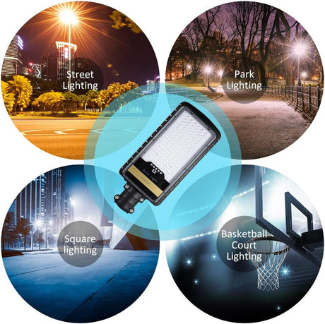 HQ SolarLighting Solar Street Lights Outdoor Lamp, 16000lm IP67 Waterproof Light with Anti Broken Remote Control Mounting Bracket, Dusk to Dawn Security Led Flood Light for Yard, Garden, etc hqsolarlighting